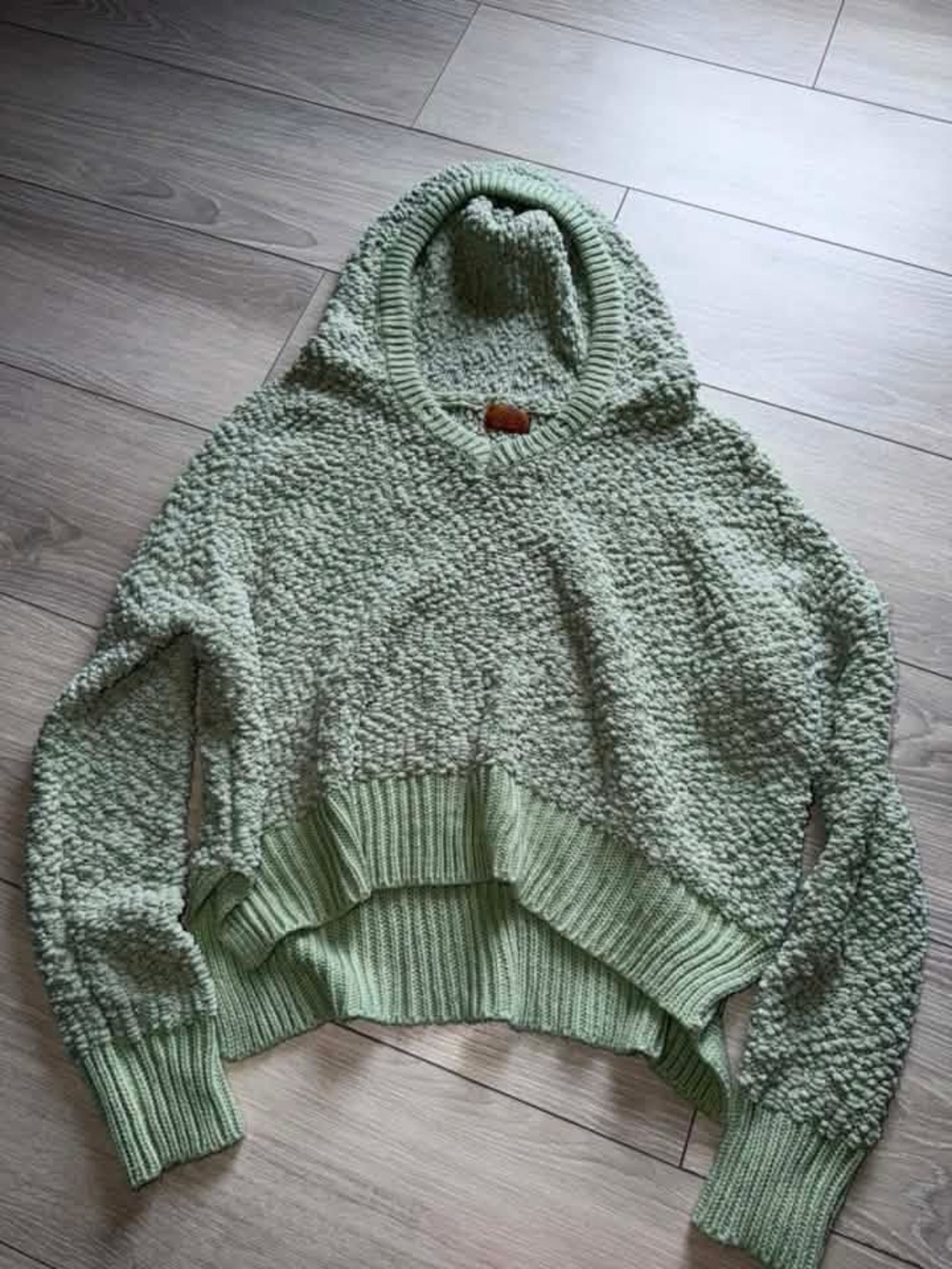 Women's Mint Green Textured Sweater